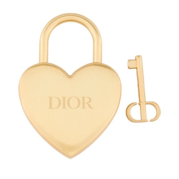 Dior Gold Heart Lock and Key Set NEW In Box - Picture 2 of 8